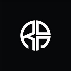 ROP logo ROP icon ROP monogram ROP letter minimalist Circle flat Unique modern abstract logo design.