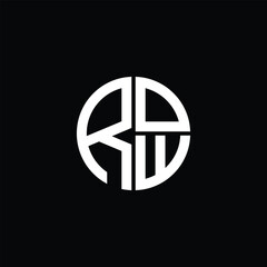ROW logo ROW icon ROW monogram ROW letter minimalist Circle flat Unique modern abstract logo design.