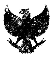 garuda logo in grunge pattern (artwork 2)