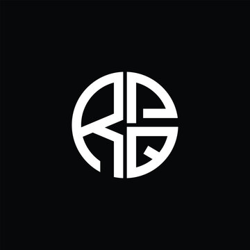RPQ logo RPQ icon RPQ monogram RPQ letter minimalist Circle flat Unique modern abstract logo design.