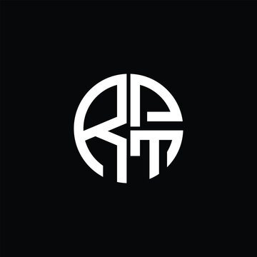 RPT logo RPT icon RPT monogram RPT letter minimalist Circle flat Unique modern abstract logo design.