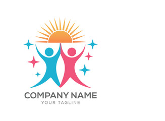 Teamwork Star Logo – Business Group Success and Unity Vector Design