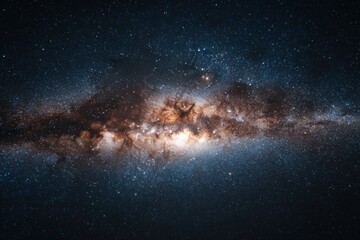 Fototapeta premium Milky Way galaxy, cosmic dust clouds