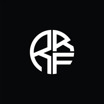 RRF logo RRF icon RRF monogram RRF letter minimalist Circle flat Unique modern abstract logo design.