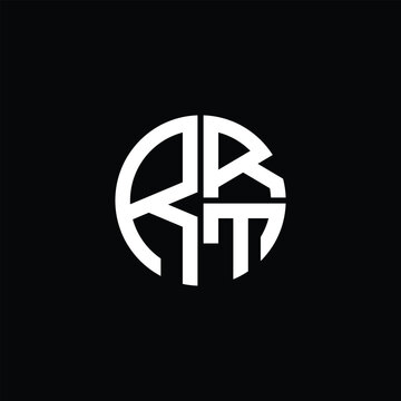 RRT logo RRT icon RRT monogram RRT letter minimalist Circle flat Unique modern abstract logo design.