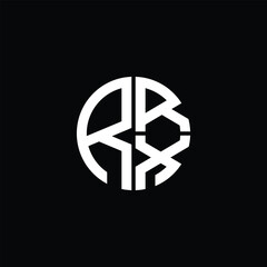 RRX logo RRX icon RRX monogram RRX letter minimalist Circle flat Unique modern abstract logo design.