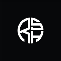 
RSH logo RSH icon RSH monogram RSH letter minimalist Circle flat Unique modern abstract logo design.