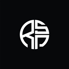 Fototapeta premium RSP logo RSP icon RSP monogram RSP letter minimalist Circle flat Unique modern abstract logo design.