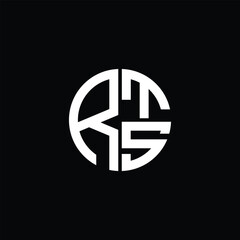 RTS logo RTS icon RTS monogram RTS letter minimalist Circle flat Unique modern abstract logo design.