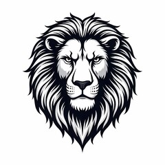 Obraz premium lion head vector black white