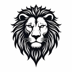Obraz premium lion head vector black