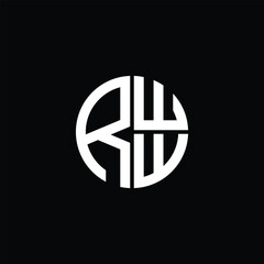 RWW logo RWW icon RWW monogram RWW letter minimalist Circle flat Unique modern abstract logo design.