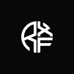 RXF logo RXF icon RXF monogram RXF letter minimalist Circle flat Unique modern abstract logo design.