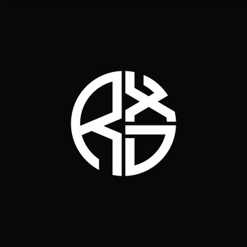 RXD logo RXD icon RXD monogram RXD letter minimalist Circle flat Unique modern abstract logo design.