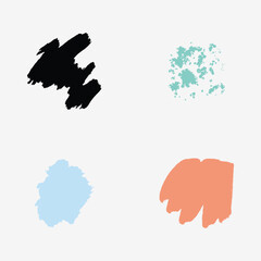 Abstract hand drawn colorful brush strokes.