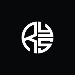RYS logo RYS icon RYS monogram RYS letter minimalist Circle flat Unique modern abstract logo design.