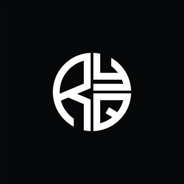 RYQ logo RYQ icon RYQ monogram RYQ letter minimalist Circle flat Unique modern abstract logo design.