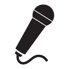 Modern and vintage microphone clipart set in simple black style—usable in professional music projects, podcast identities, or vocal streaming services.