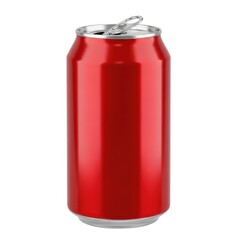3d red aluminum can beverage mockup drink soda isolated object