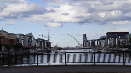 Fototapeta premium Blick Richtung Hafen von Dublin