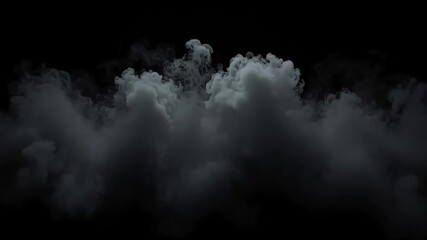 Dramatic dark clouds billow across a black sky, creating a moody and atmospheric visual for impactful storytelling. - Powered by Adobe