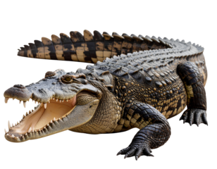 Fierce crocodile png wild crocodile png detailed crocodile scales png rugged crocodil transparent background.