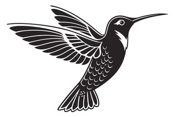 Obraz premium hummingbird logo black vector