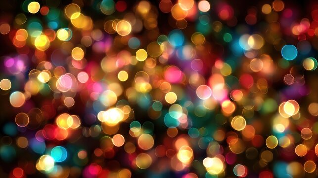 Abstract bokeh explosion of vibrant colors