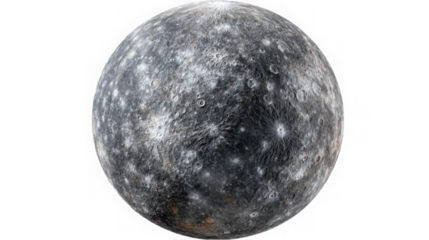 Spectacular Craters of Mercury: Celestial Body in Starlit Universe Exploration