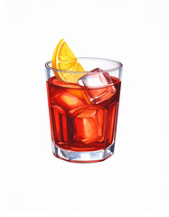 glass of whiskey with ice