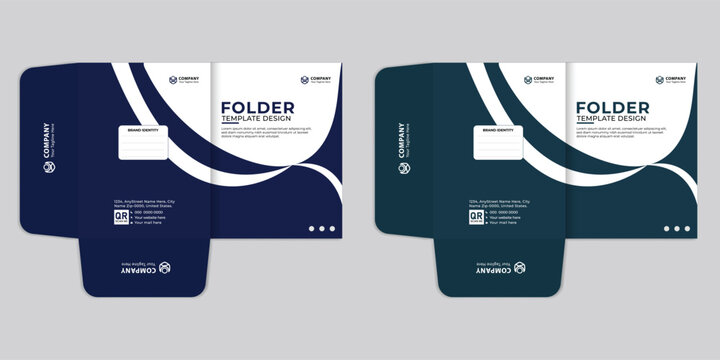 Creative file folder design template perfect for office documents, business branding, and company reports. Ideal for presentation folders, real estate files, and professional stationery use.