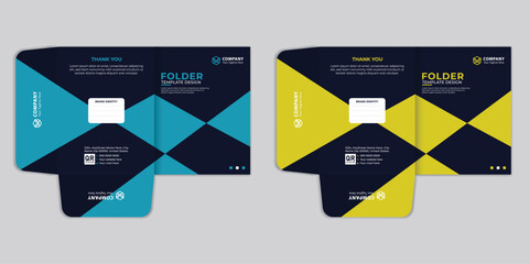 business presentation folder and report cover template featuring a modern gradient design. Perfect for corporate branding, office documents, and professional company stationery.