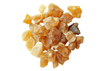 Raw Copal Resin Aromatic Incense Isolated on Transparent Background