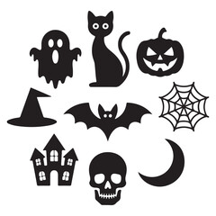 Obraz premium halloween vector set