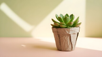 Brighten your space with this adorable succulent in a stylish pot, bringing nature indoors for a fresh vibe