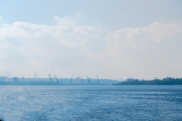 City Harbor: Cranes Over Water