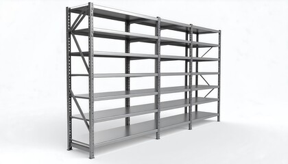 Metal shelving unit, multiple tiers