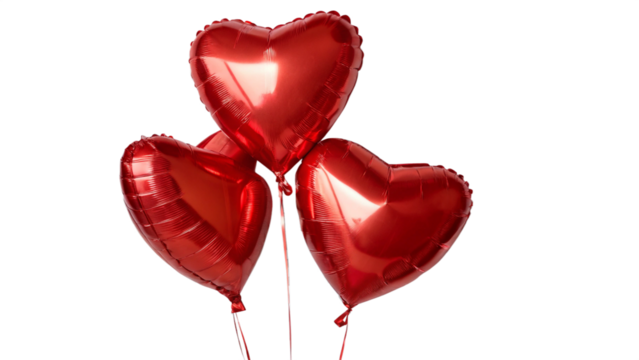 red heart shaped balloons