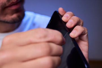 The Innovative Smartphone Cleaning Device is Being Demonstrated During Use and Functionality