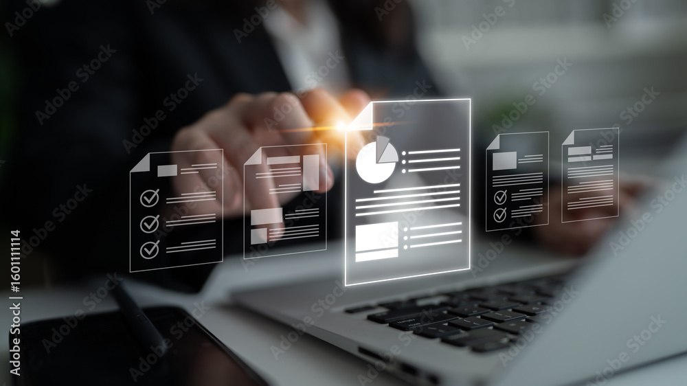 Poster cloud-based document systems improve access, security, and workflow, enabling paperless, productive 