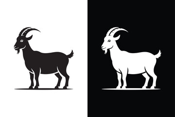 Goat icon isolated vector icon illustration on white background.