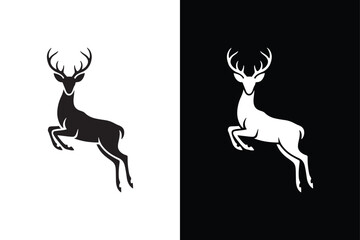 Deer icon isolated vector icon illustration on white background.