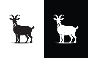 Goat icon isolated vector icon illustration on white background.