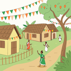 Independence Day celebrations in Indian villages typically involve flag hoisting ceremonies, cultural programs showcasing local traditions, sports events, and community gatherings. These celebrations 