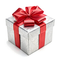 Obraz premium Baby shower gift box on isolated white background perfect for cute delicate celebration visuals