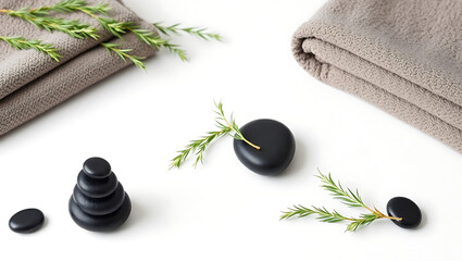 Spa Essentials Displayed in a Tranquil Composition