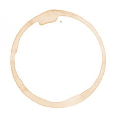 Coffee Stains Set. Vector Cup Rings and Splashes Isolated on White. EPS10