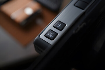 Close up of portable handheld digital audio voice recorder