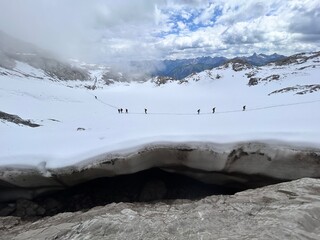 snow covered mountains