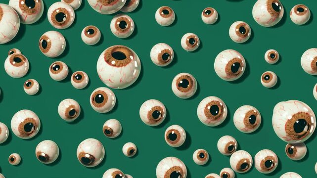 Creepy seamless eyeball background for Halloween